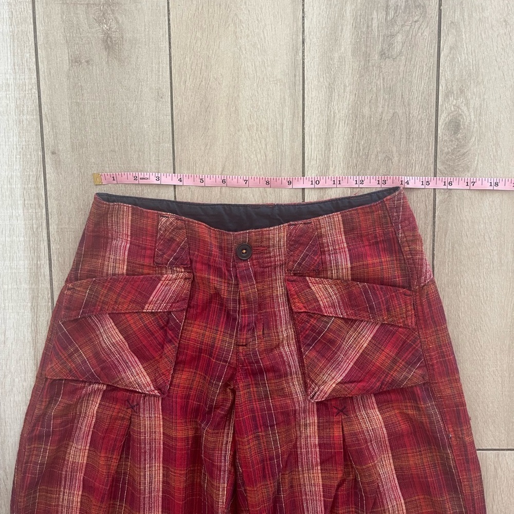 Free People Birch Plaid Wide Leg Pants Size 0 - Picture 6 of 6